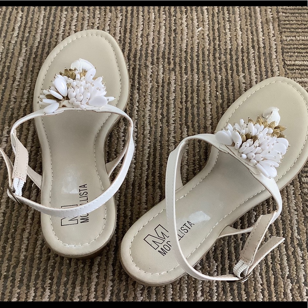 White sandals